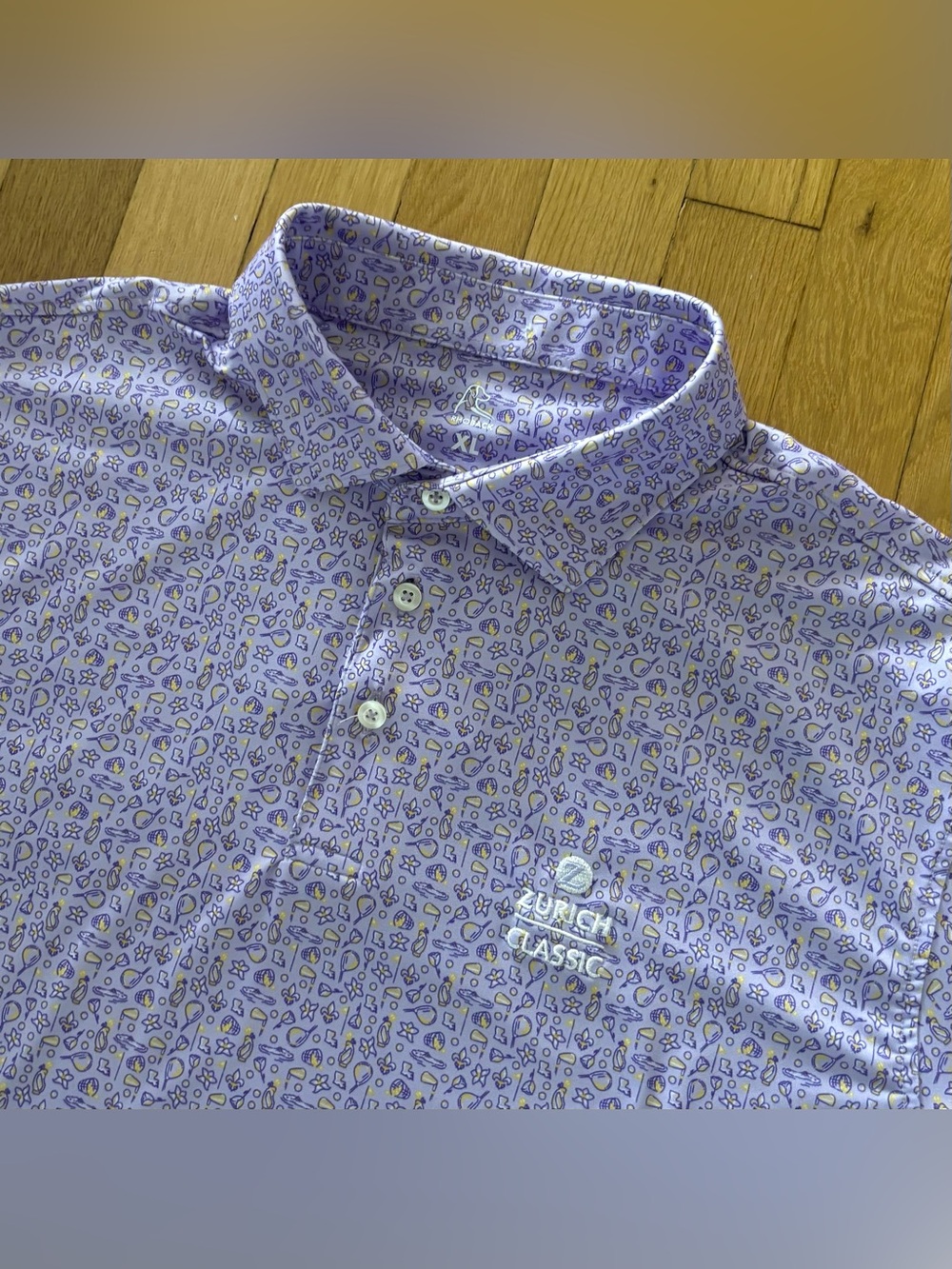 Rhoback Zurich Classic Polo Shirt XL Bayou New Orleans LSU Tournament Exclusive